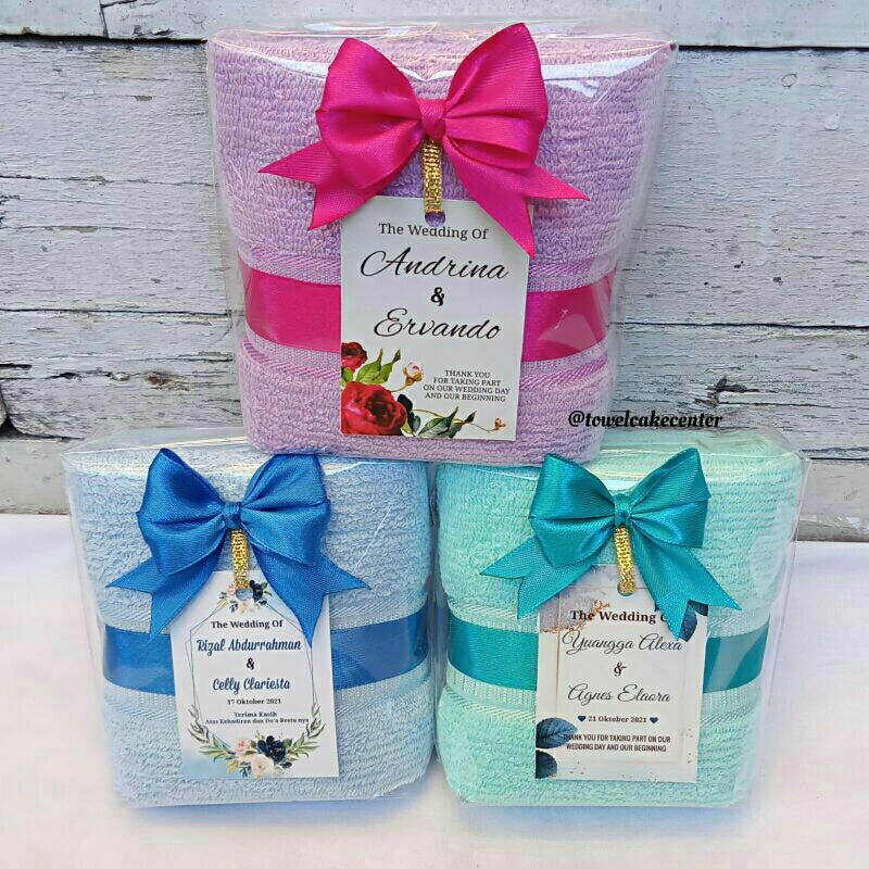 PO - Souvenir Handuk Olahraga Ukuran 30x70 - Souvenir Nikahan - Souvenir Bayi Baru Lahir - Handuk Me