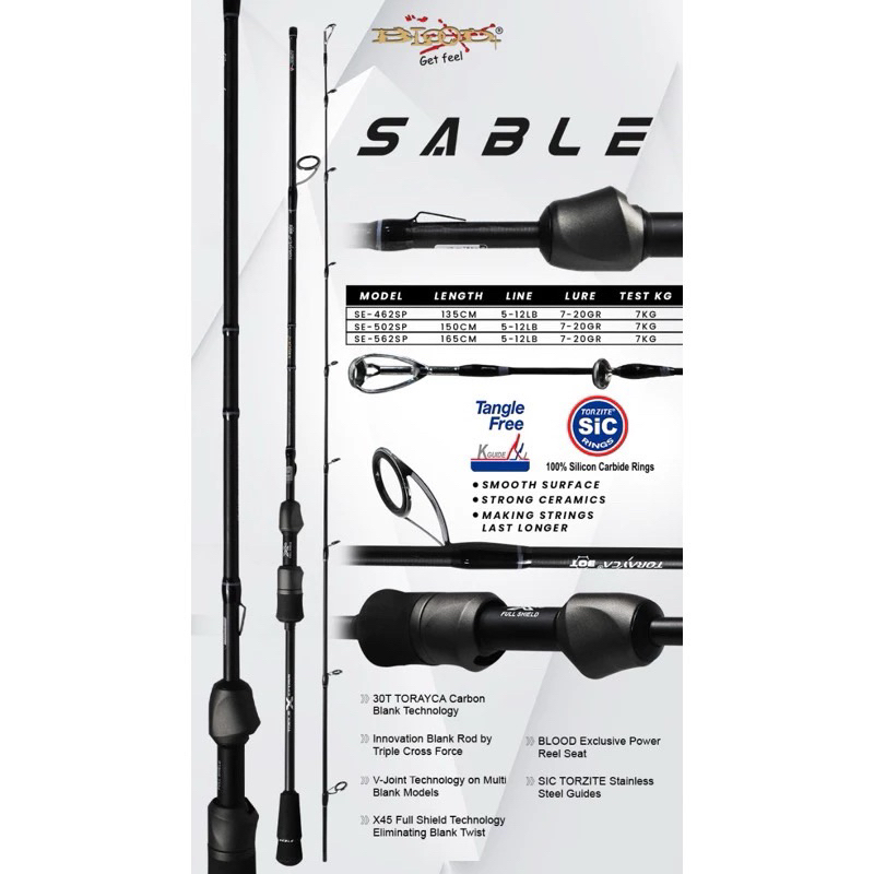 JORAN SPINNING CARBON SOLID BLOOD SABLE 135-165 CM JAPAN STYLE