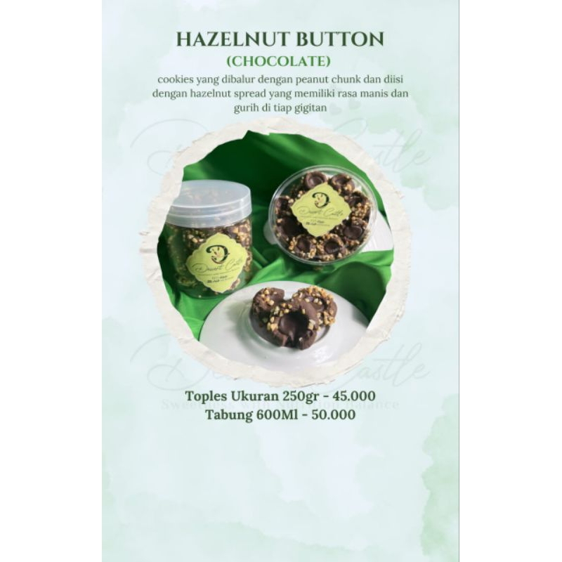 

kue lebaran hazelnut button