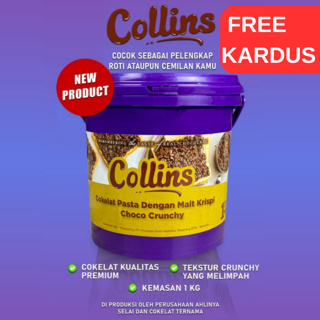 

Collins Choco Crunchy 1 kg/ Selai Roti / Toping Donat Collins / Selai Donat / Collins Selai Donat