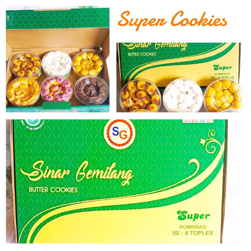 

Cookies Paket Hijau Super Isi 6 Toples