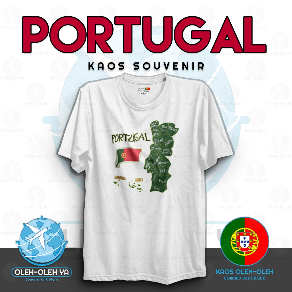 Oleh Oleh YA Souvenir Kaos Portugal Oleh Oleh Kaos Portugal T-Shirt Souvenir T-Shirt Portugal Souven