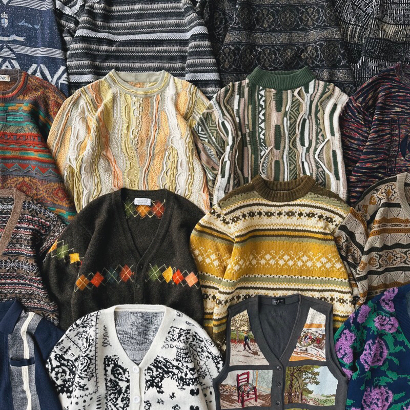 Collectable Items: Vintage Knitwear | Knitwear Pattern | Cardigan Pattern | Cardigan Motif | Coogi S
