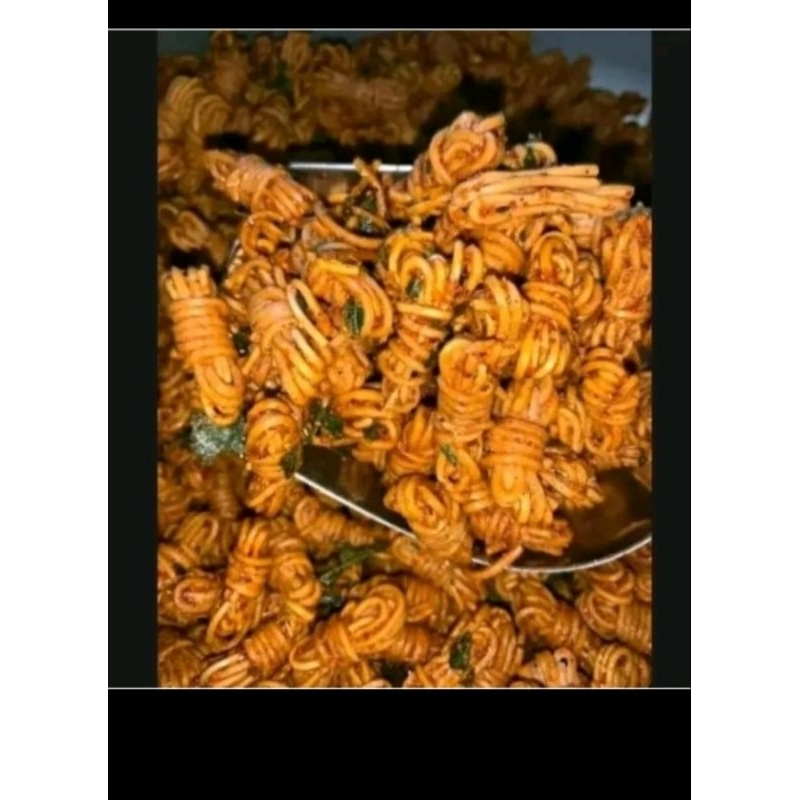 

mie gulung daun jeruk kemasan 500gram - mie lilit
