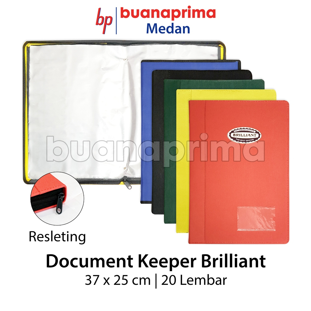 

Map DOCUMENT KEEPER BRILLIANT 20 Lembar Clear Holder Display Book Resleting Hitam Biru Merah Kuning Hijau