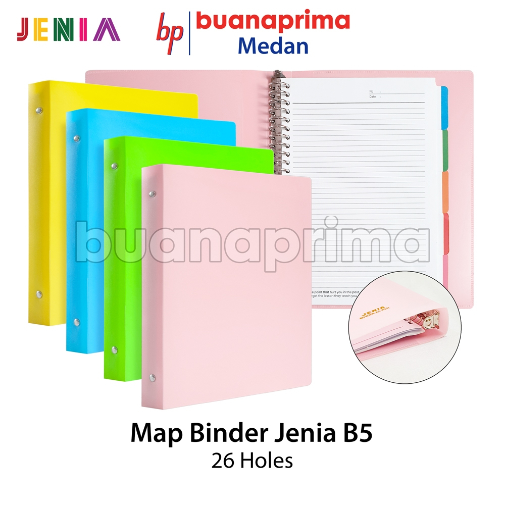 

Map BINDER JENIA B5 POLOS Pastel Tempat Loose Leaf