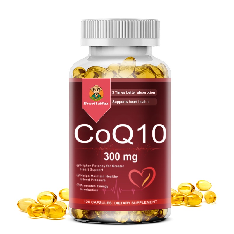 【Tanggal Baru】DrevitaMax 300 Mg High Potency Coenzyme Q10 Softgels,Vegetarian NO Gluten Promoting Ca