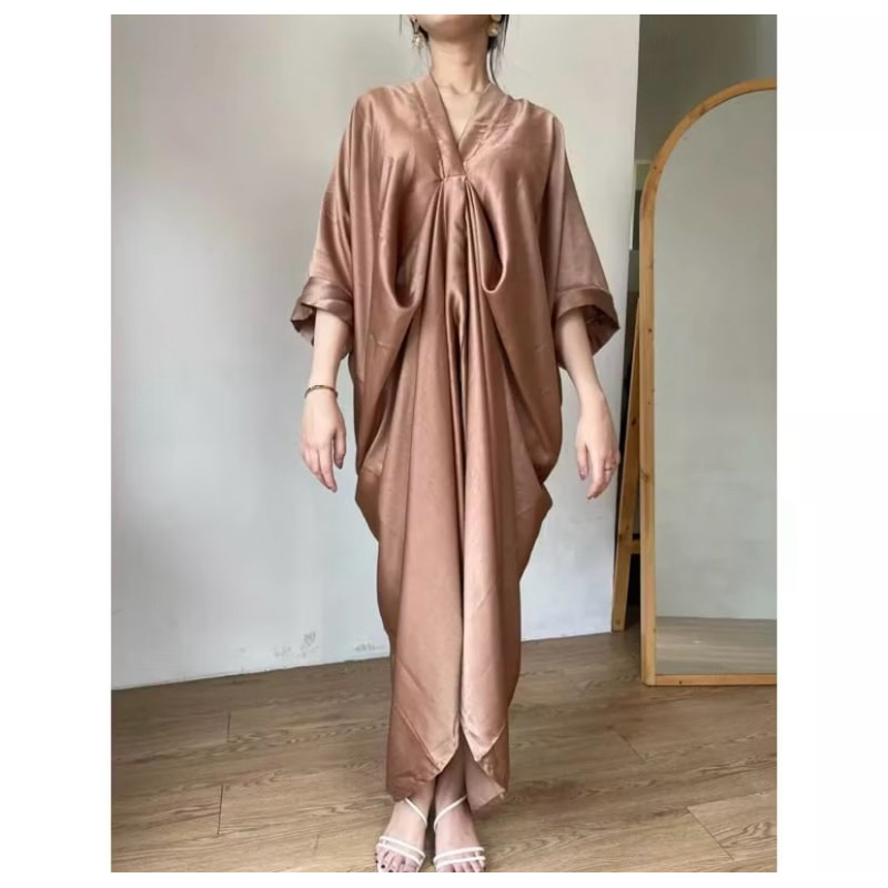 Kaftan payet lebaran 2025 muslim wanita kekinian satin mewah jumbo cantik remaja