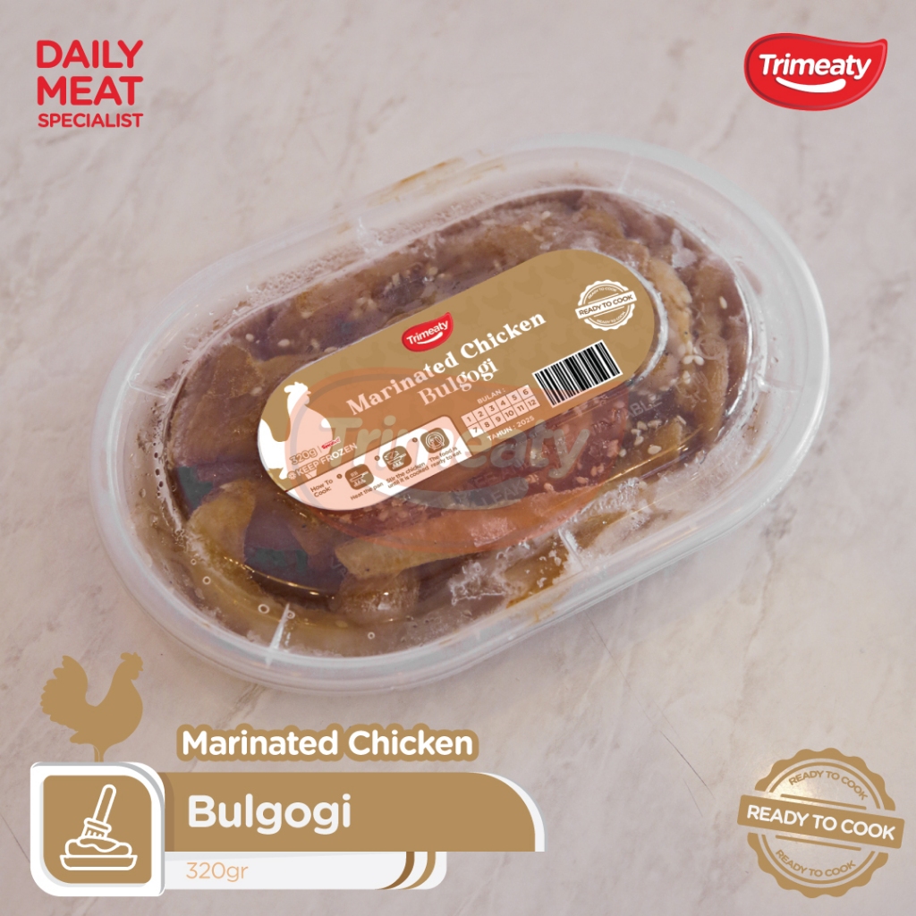 

Bulgogi Marinated Chicken / Slice Ayam Marinasi Bulgogi / Ready to Cook / Makanan Instan Frozen 320gr