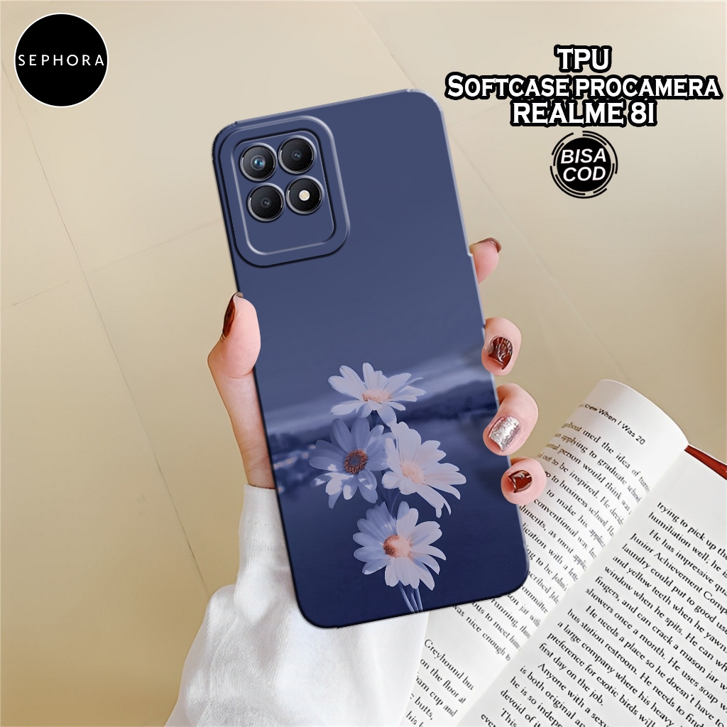 Case Realme 8i Terbaru - Fashion Case Bunga - Softcase Realme 8i Terbaru - Case Pro Camera - Casing 