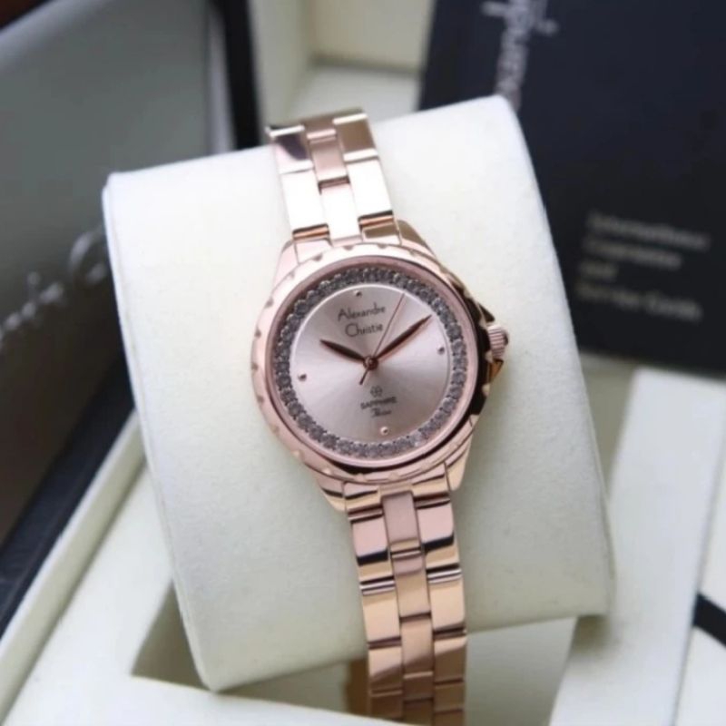 Jam Tangan Wanita Alexander Christie AC2657 Rose Gold