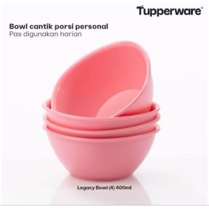 Legacy Bowl Pink 400ml Malay Tupperware 1set