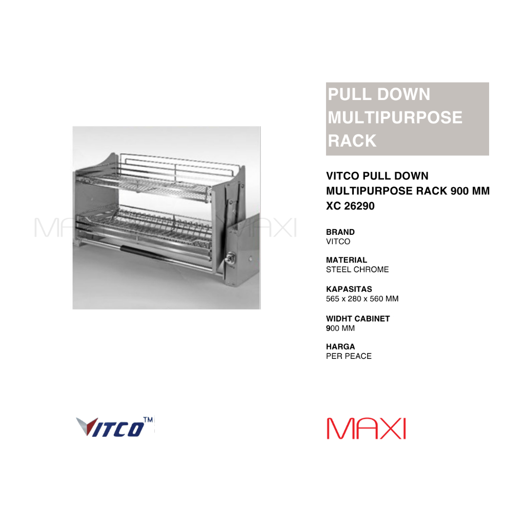 Vitco Pull Down Multipurpose Rack XC 26260-26290 - Rak Serbaguna