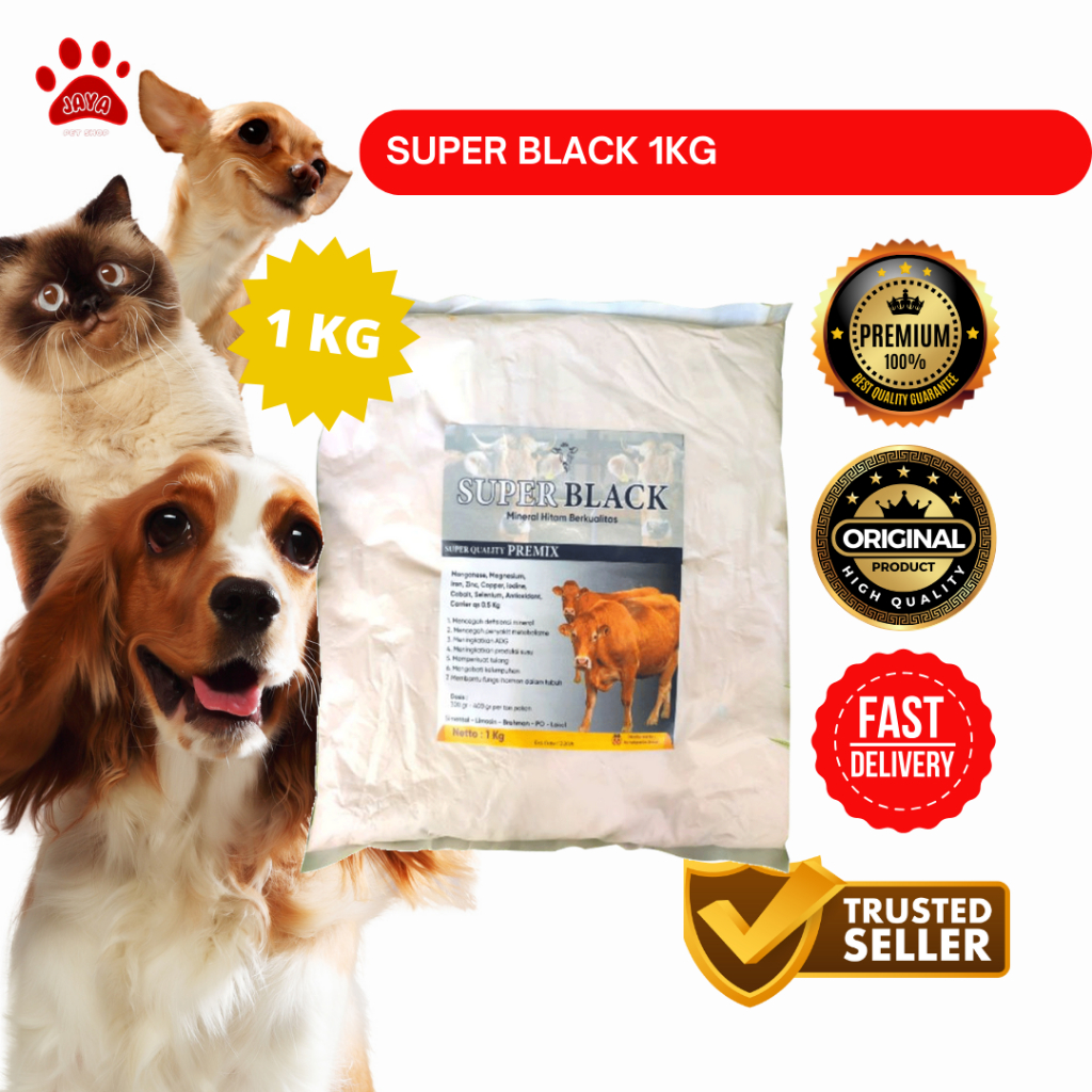 Super Black 1 Kg - Mineral Hitam Ternak - Mirip Salpro Mix - Mineral Hitam Super Black