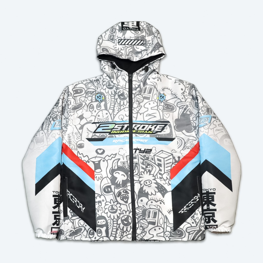Jaket Parasut Racing 2stroke Anti Air Unisex Jaket Motor Balap