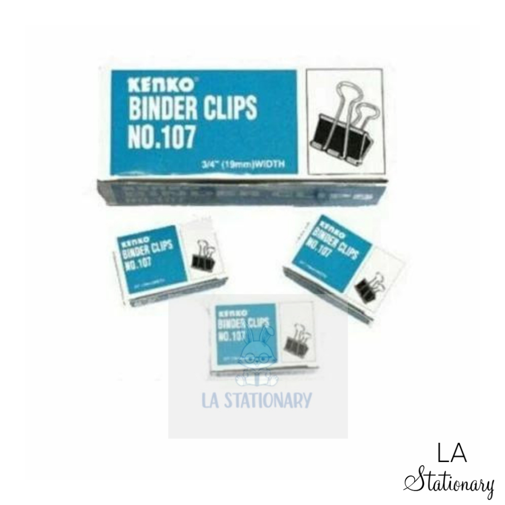 

LS / Clip kenko / binder clip kenko / penjepit kertas kenko / binder clips kenko no 107 per box