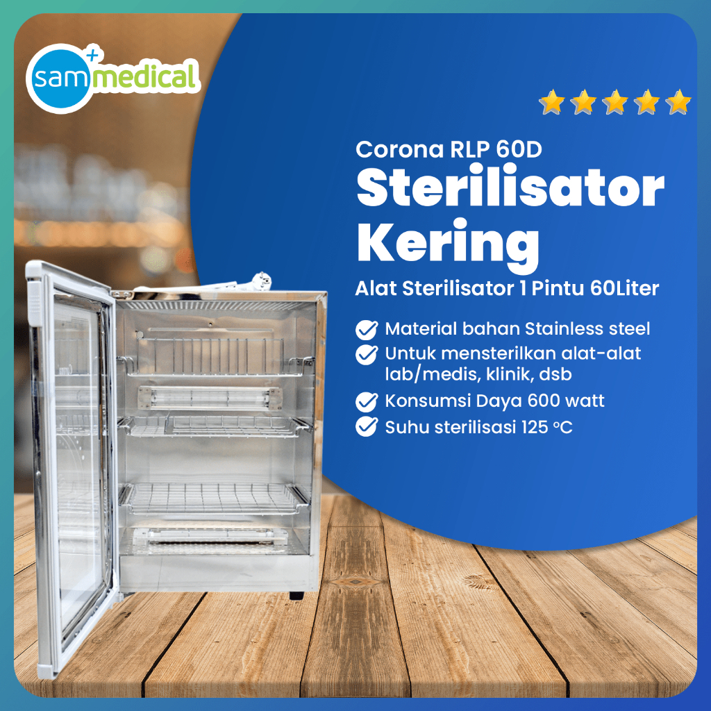 Corona Sterilisator Kering 1 Pintu - 60Ltr  / Alat Sterilisator Alat Medis Sterilizator