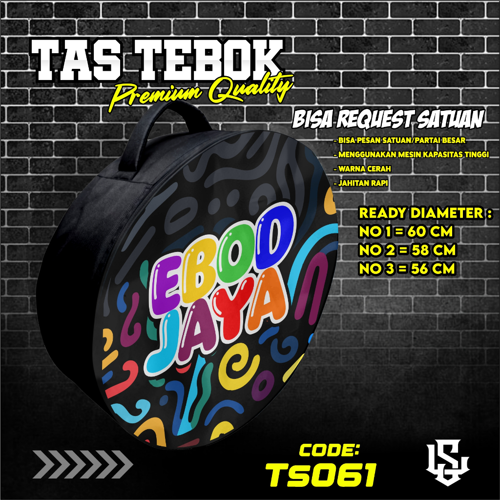 tas tebok murai motif EBOD JAYA ransel gendong jinjing bawa tebok sangkar murai printing