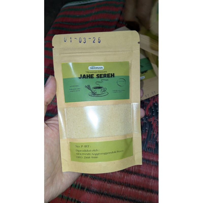 

Minuman instant jahe sereh 'SIDOMARI'