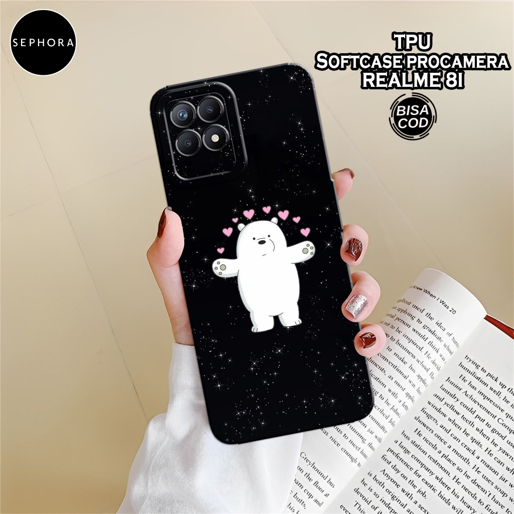 Case Realme 8i Terbaru - Fashion Case Bear - Softcase Realme 8i Terbaru - Case Pro Camera - Casing R