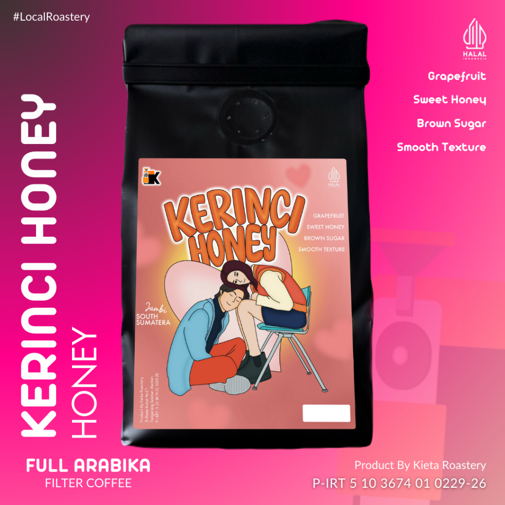 

Kieta Roastery - Biji Kopi Kerinci Honey 100% Arabika 1kg / Bubuk Roasted Coffee Bean Filter Single Origin
