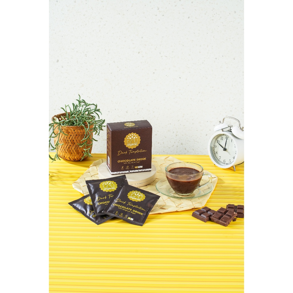 

TRUorganic Chocolate Dark Temptation 3 Sachet - Minuman Cokelat Rendah Kalori dengan Gula Sorghum