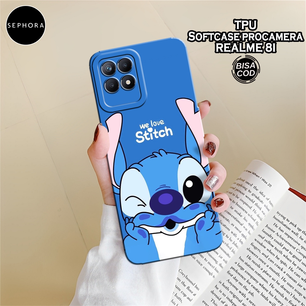Case Realme 8i Terbaru - Fashion Case Stitch - Softcase Realme 8i Terbaru - Case Pro Camera - Casing