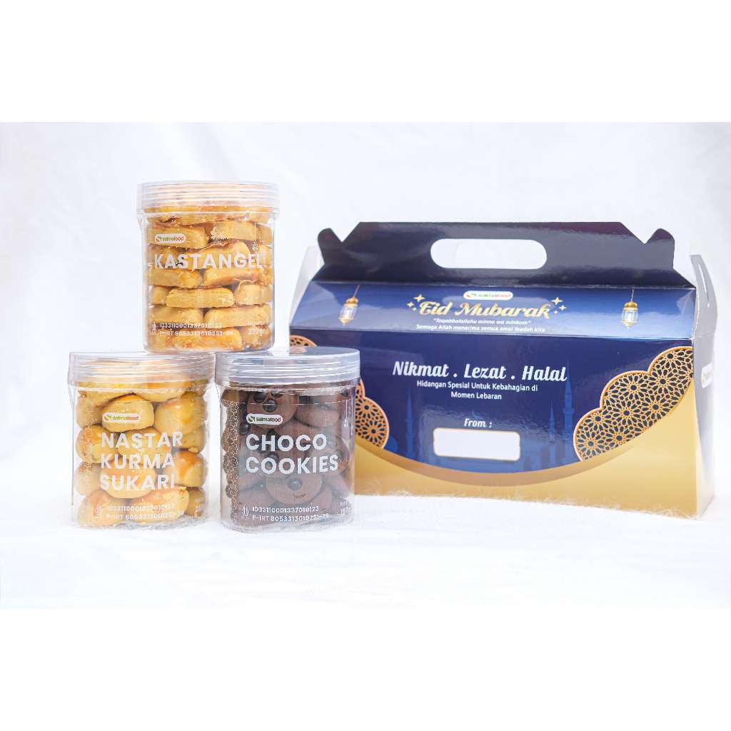 

Big Sale Hampers Lebaran Salmafood Premium Kue Kering Isi 3 / Hampers Idul Fitri / Paket Kue Kering