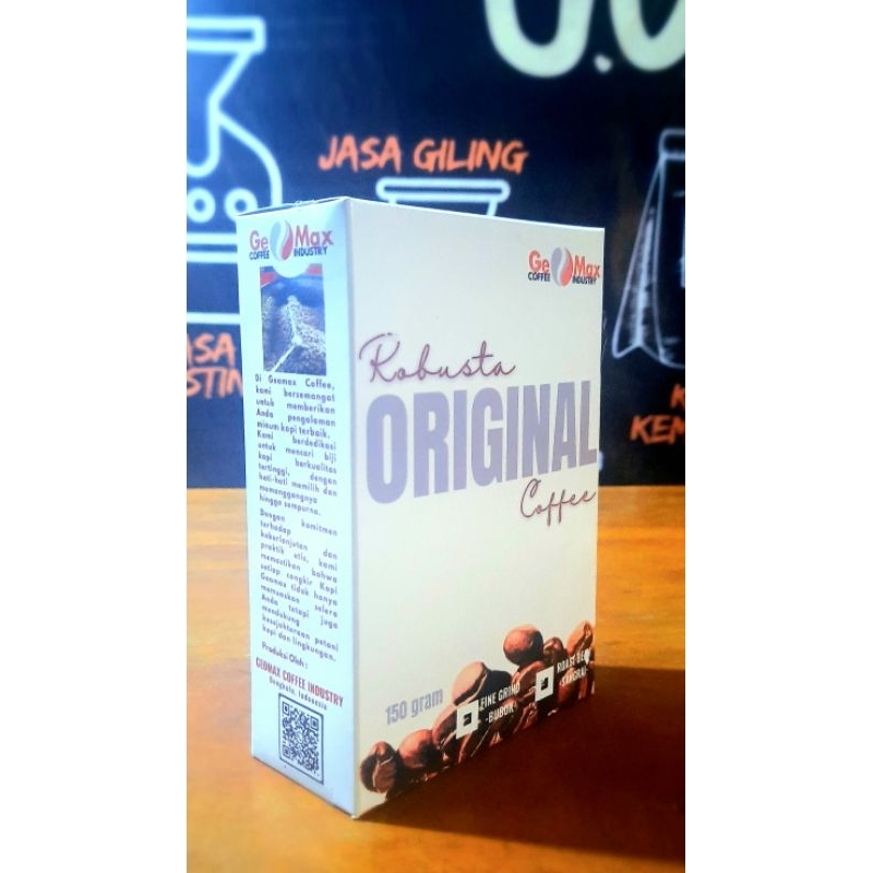 

Kopi Robusta ORIGINAL 150 gram GEOMAX COFFEE SHYINE