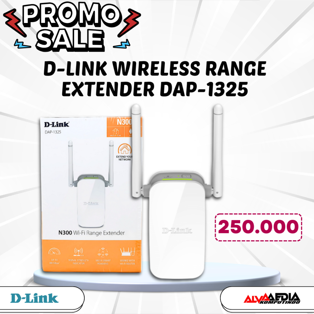 D-LINK WIRELESS RANGE EXTENDER DAP-1325 N300 - WIFI RANGE EXTENDER