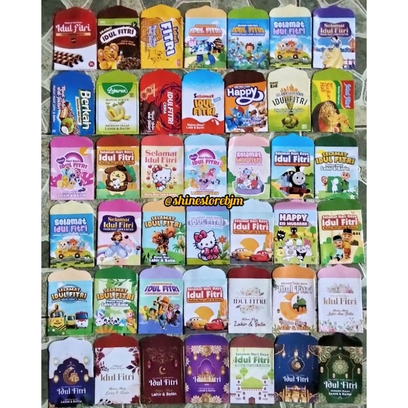 

Amplop THR Idul Fitri 2025 Sudah Jadi Siap Pakai isi 10 lembar dalam 1 Pack Motif Snack dan Kartun Angpao Lebaran Unik Kekinian bulan Ramadhan