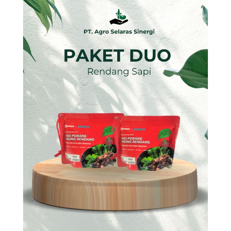 

Paket DUO Nasi Porang daging rendang