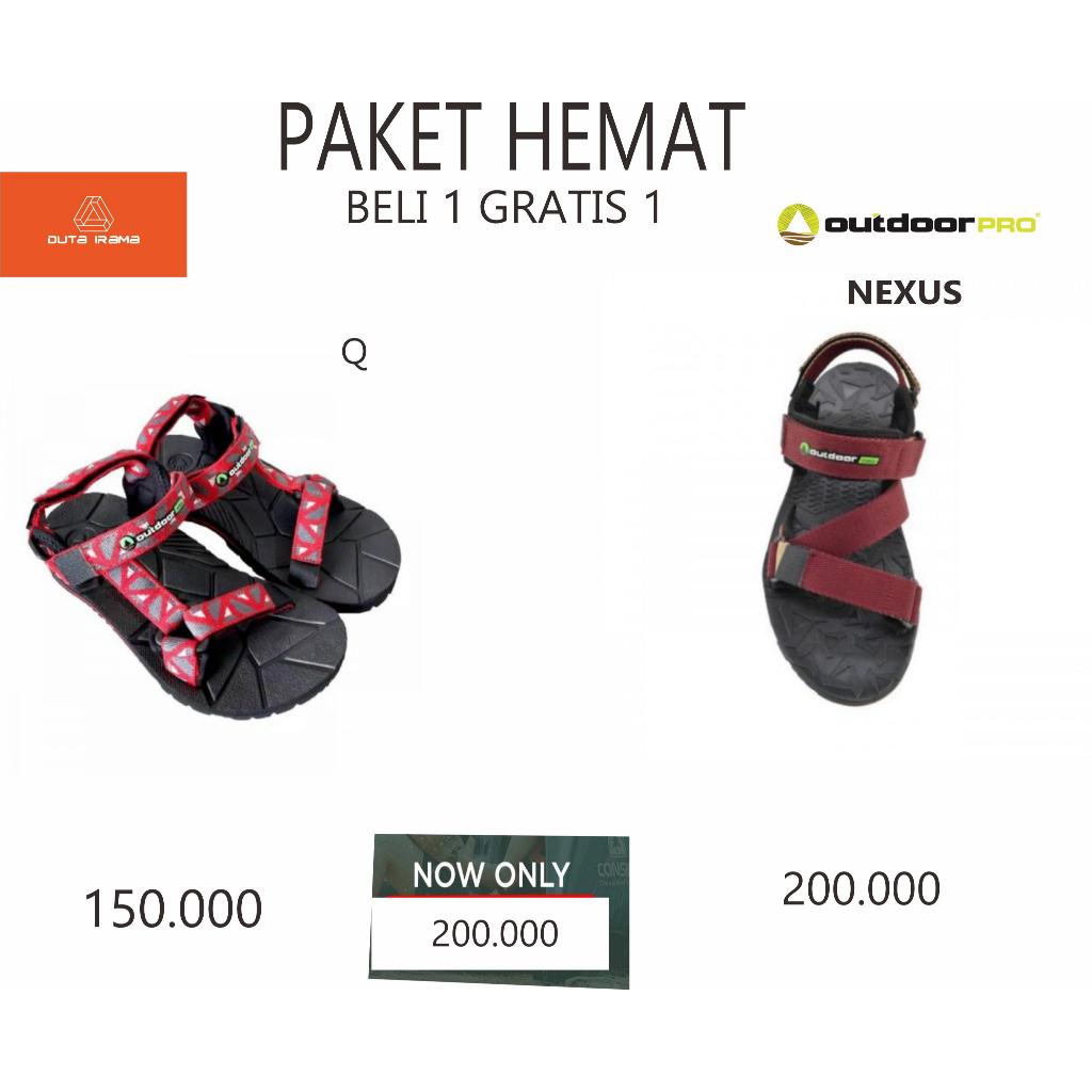 DUTAIRAMA - PAKET HEMAT BELI 1 GRATIS 1 SANDAL OUTDOOR NEXUS + Q