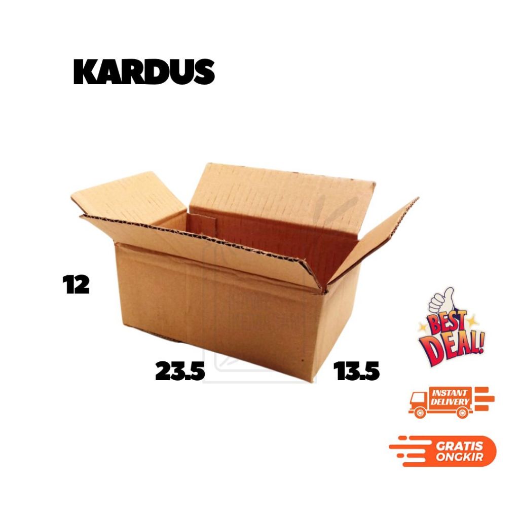 

Kardus 23.5x13.5x12 cm Packing Box Paket