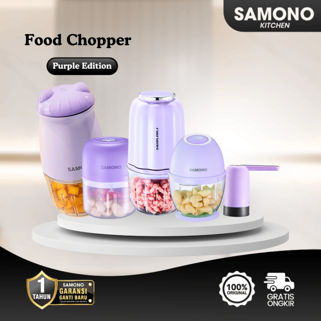 SAMONO Food Chopper Purple Edition Ungu Garansi 1 Tahun