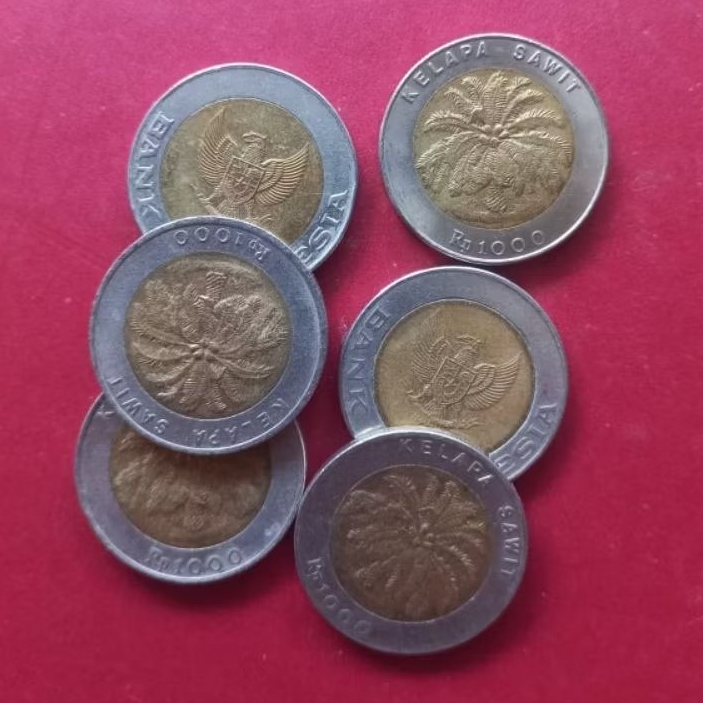 Koin Kuno Bimetal 1000 Kelapa Sawit