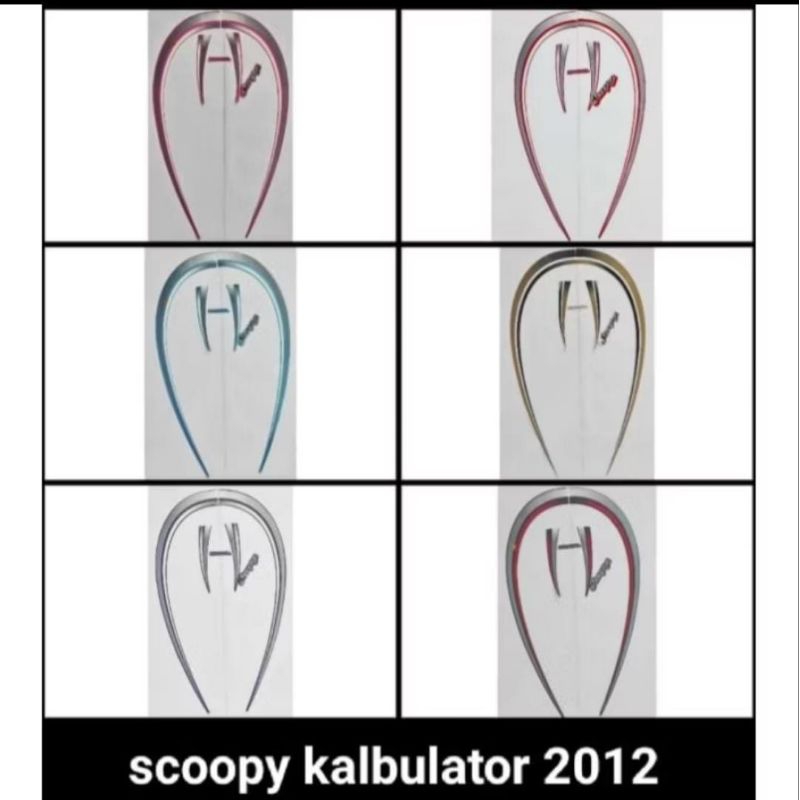 Striping motor / Les body Honda Scoopy 2012 Kalbulator