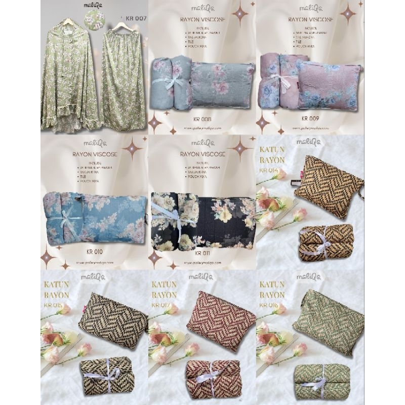 MUKENA MALIQA KATUN RAYON , RAYON VISCOSE ORI 2025