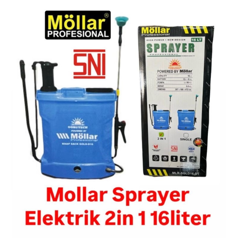 MOLLAR Mesin Sprayer Elektrik 2 in 1 16liter