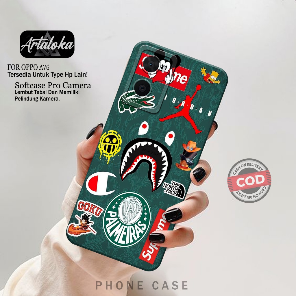 Case Hp Oppo A76 - Fashion Case Branded - Softcase Oppo A76 - Casing Oppo A76 - Kesing Oppo A76 - Si