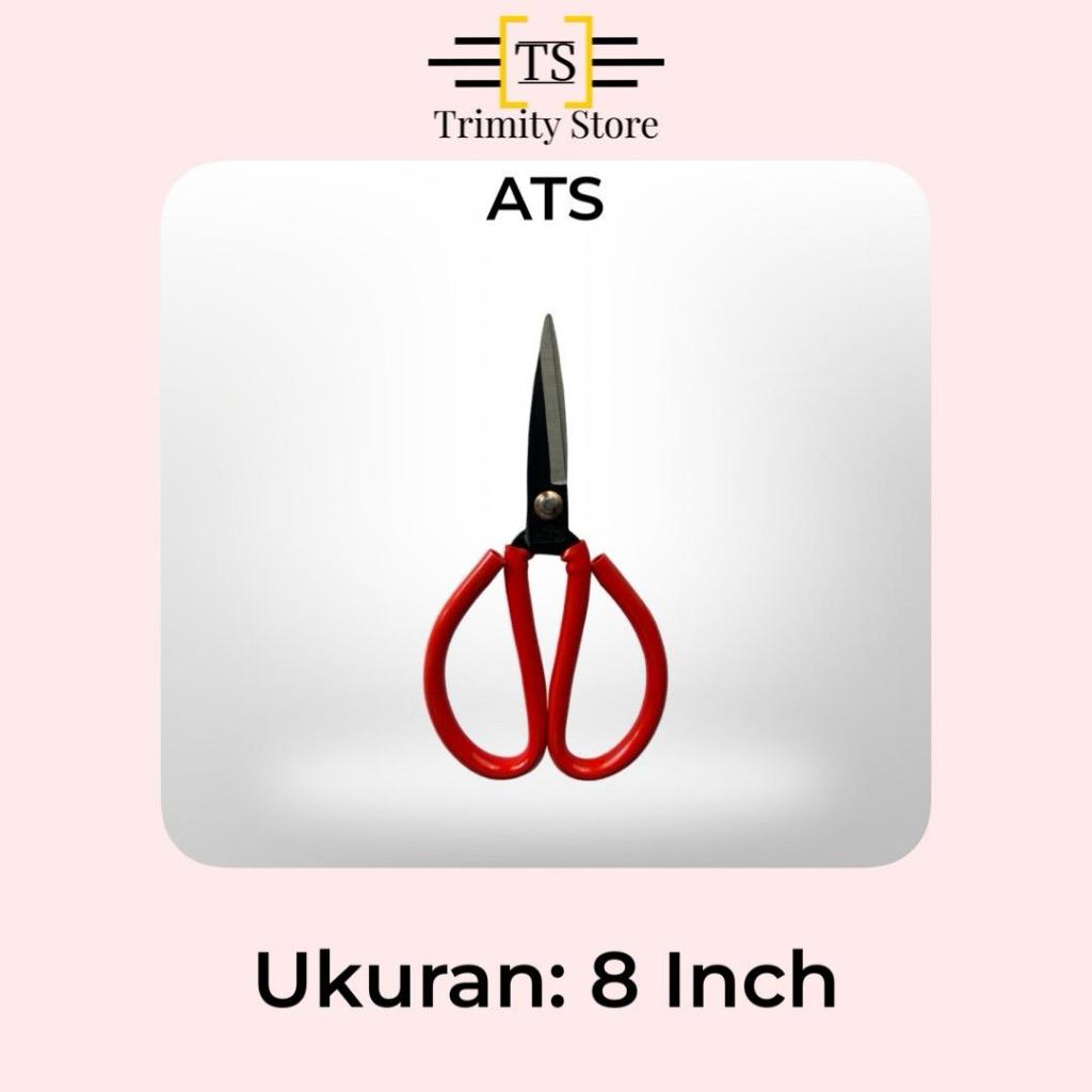 

ATS Gunting Kodok / Kain / Serbaguna Gagang Karet Ukuran 8 Inch