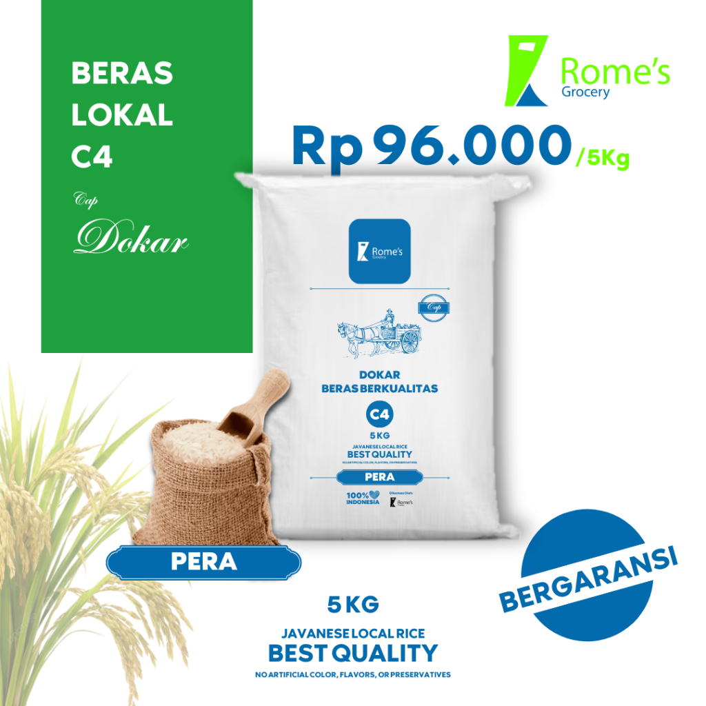 

Beras Lokal (Pera) | 5 Kg I Fresh I Bergaransi I Romes Grocery