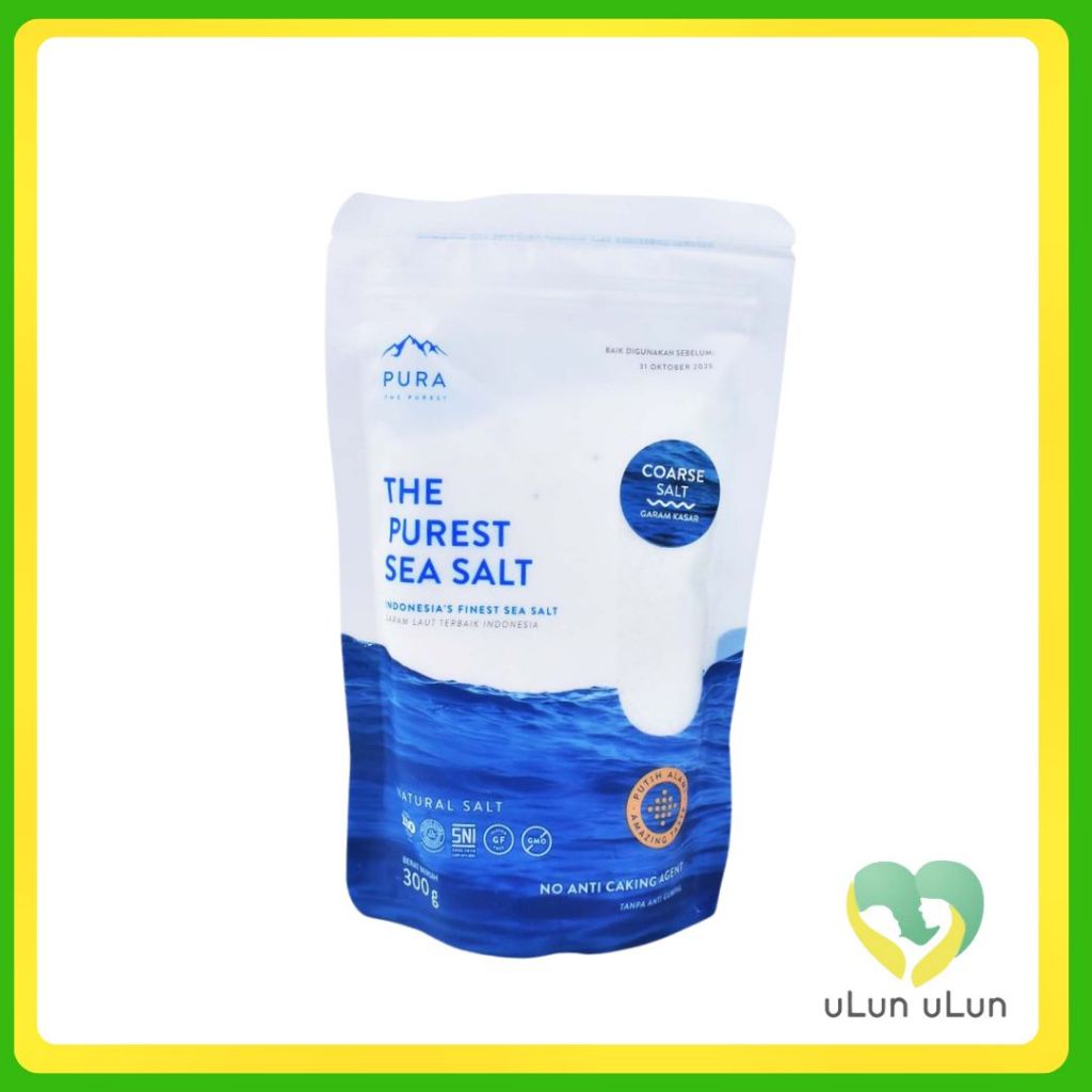 

Ulun Ulun Pura Purest Sea Salt 300gr - Garam Laut Halus / Kasar Organik Natural
