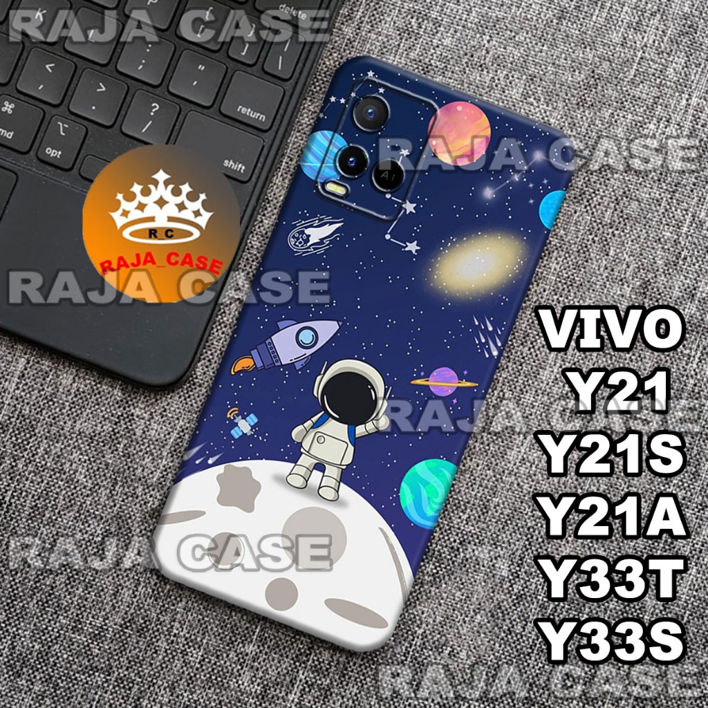 Rc17/Softase karet Hp VIVO Y21/Y21S/Y21A/Y33T/Y33S - Motif Astronot - Case Hp  VIVO Y21/Y21S/Y21A/Y3
