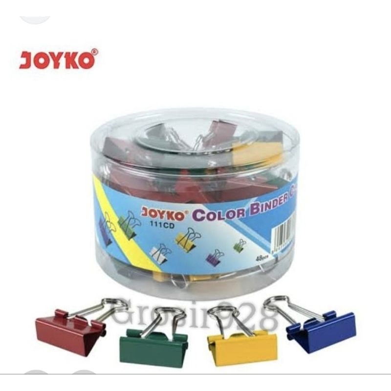 

(Per Box isi 48) COLOR BINDER CLIP / Penjepit Kertas Warna Joyko No. 111