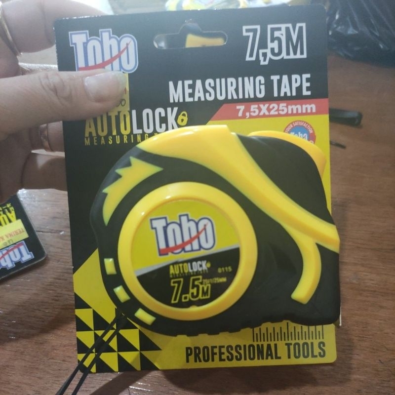 meteran tukang 7,5meter TOHO /meteran 7,5m TOHO autolock ( kunci otomatis )