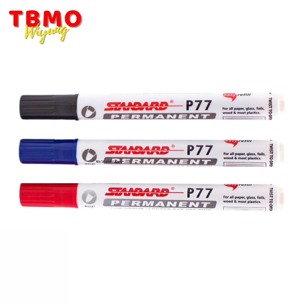 

TBMO Spidol Permanent Standard / Spidol Tidak Bisa Dihapus P-77 Per pcs