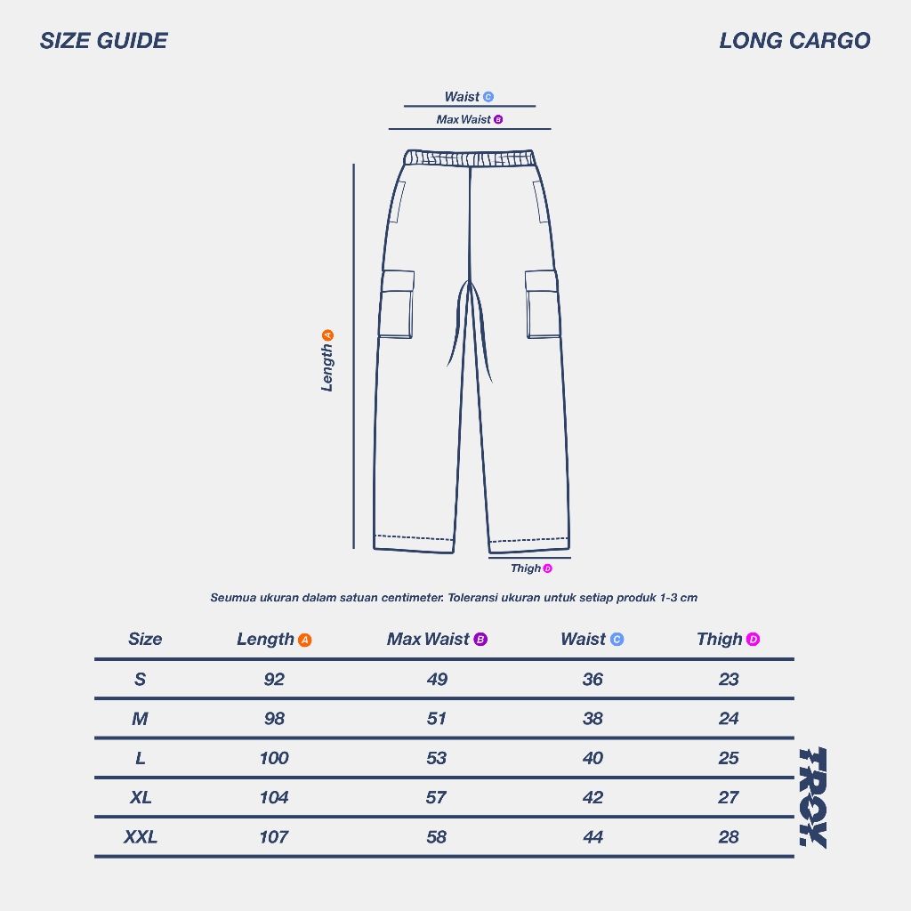 Troy Company Baggy Cargo Long Pants Black Root - Celana Kargo Baggy Hitam LFC 3074