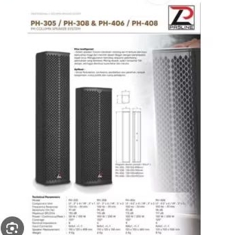 SPEAKER COLUMN PASLINE PH-408 PASLINE PH-406