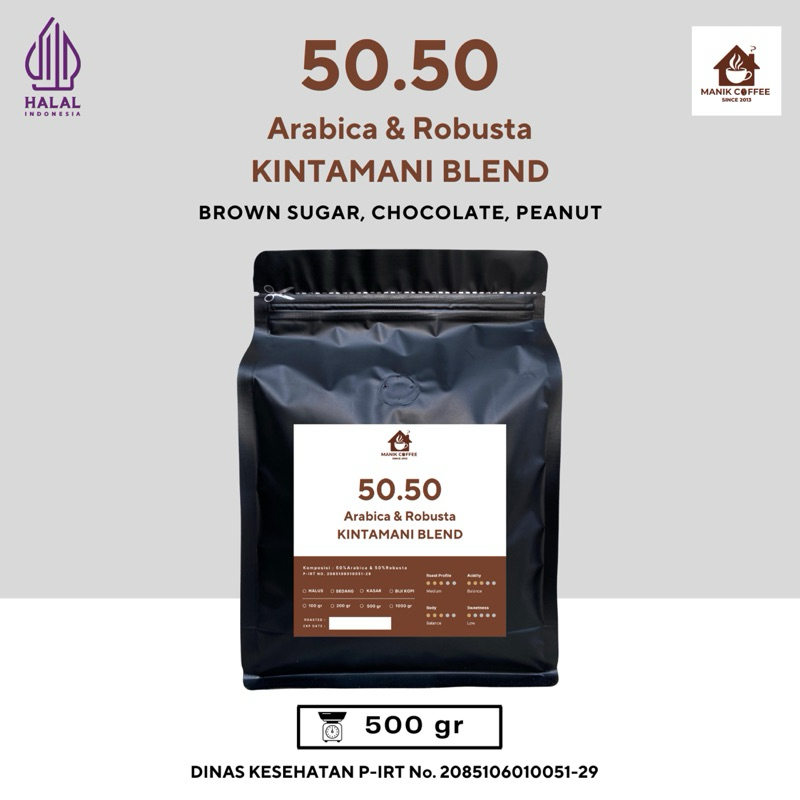 

Kopi Blend Arabica50% Robusta50% Kintamani Grade Komersil 500 gram ( Biji / Bubuk Kopi )